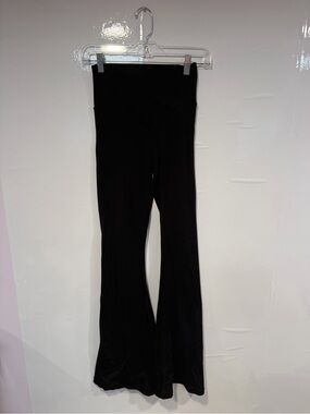 Black Flared Aerie crossover High-Waist Yoga Pants